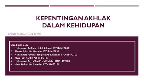 Demikian pentingnya agama dalam kehidupan manusia, sehingga diakui atau tidak sesungguhnya manusia sangatlah membutuhkan agama dan sangat dibutuhkanya agama oleh manusia. (PDF) KEPENTINGAN AKHLAK DALAM KEHIDUPAN | Arif Aripozz ...