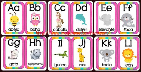 Abecedario Animales Formato Tarjetas Imprimibles