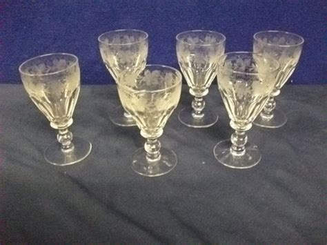 Antiques Atlas Set 6 Early Stuart Crystal Wine Glasses