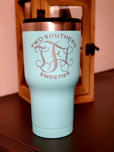 Two Southern Sweeties Monogrammed Tumbler Two Southern Sweeties