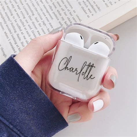 Custom Airpod Case Clear Airpods Pro With Keychain Protective Etsy