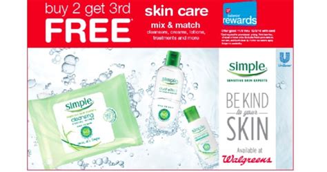 Walgreens Buy 2 Get 1 Free Simple Skin Care