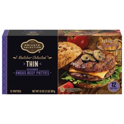 Private Selection Thin Seasoned Angus Beef Patties Ct Frys Food Stores