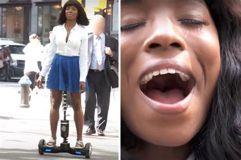 Video Prank Advert Sees Young Woman Ride Sex Toy Hoverboard To Work Daily Star