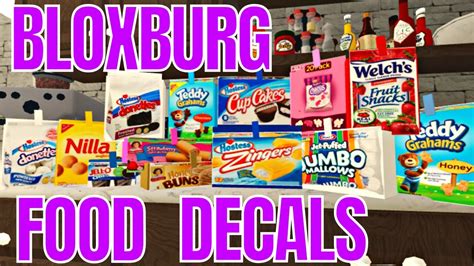 Snacks Bloxburg Food Decals Roblox Bloxburg Roleplay Nataya Mi