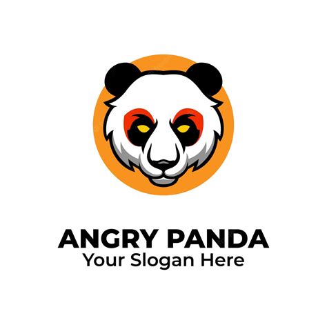 Premium Vector Angry Panda Mascot Cartoon Logo