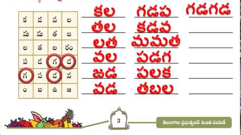 4th Class Telugu Page No 3 Making Telugu Words From Letters Part 1