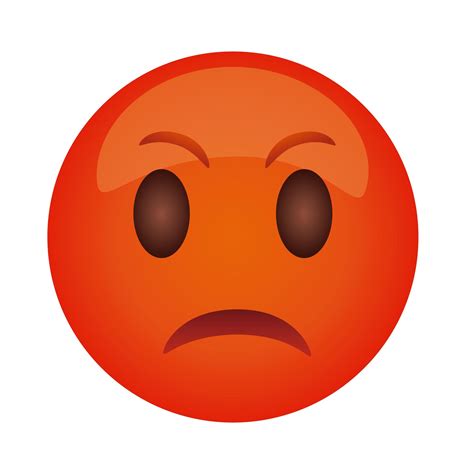 Emoji Enojado Con Icono De Estilo Plano De Cara Roja 2475956 Vector En