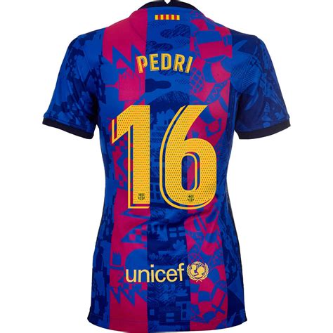 202122 Womens Nike Pedri Barcelona 3rd Jersey Soccerpro