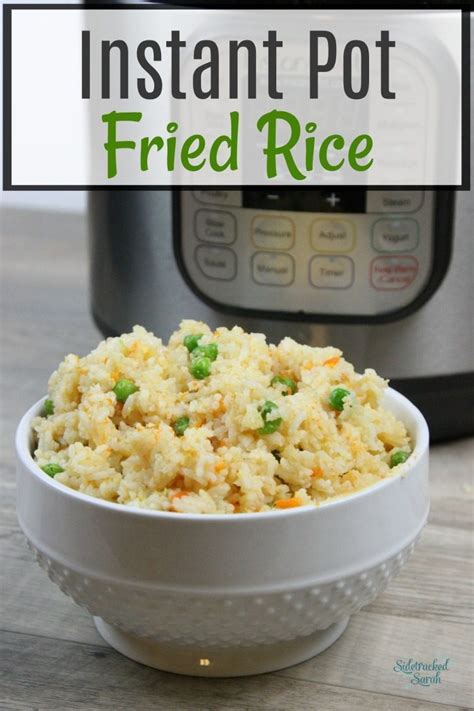 Learn how to cook chicken fried rice in your instant pot. Instant Pot Fried Rice | Sidetracked Sarah