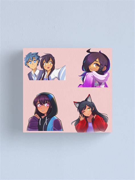 Aphmau Sticker Pack Canvas Print For Sale By Mysteryfactory Redbubble