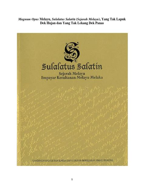 Lembaga dalam adat perpatih n9 dipilih oleh. Magnum Opus Melayu, Sulalatus Salatin (Sejarah Melayu ...