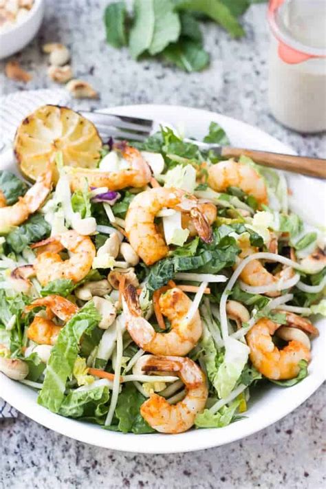 This easy thai shrimp salad comes together in less than 15 minutes making it a great option for a weeknight meal. Thai Shrimp Salad - Wicked Spatula