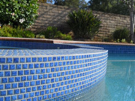 Crystal Blue 1 X 1 Glossy Porcelain Waterline Pool Tile Aquatiles