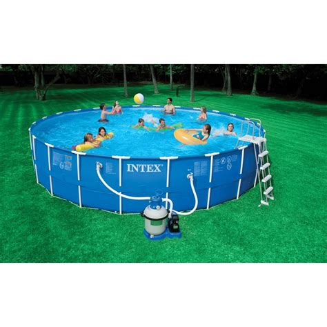Intex 24 X 52 Metal Frame Above Ground Swimming Pool With Sand Filter