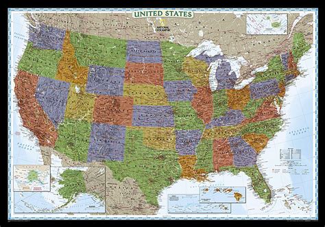 Map United States Laminated Direct Map