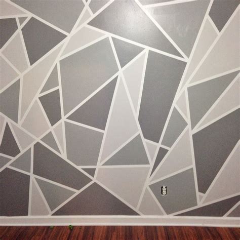 Project Nursery V1 A Geometric Mosaic Wall In Grey Ombre Tips