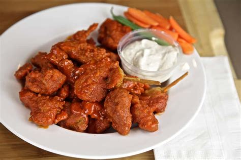 Go here whenever, there's always a queue. Vegan Buffalo Wings Recipe | The Edgy Veg