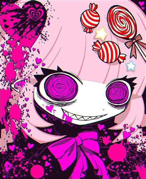 Creepy Crazy Candy Girl Pastel Goth Art Kawaii Art Creepy Art