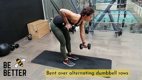 Bent Over Alternating Dumbbell Rows Youtube