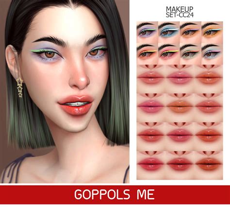 Sims 4 Gpme Gold Makeup Set Cc24 Eyeshadow Lipstick The Sims Book