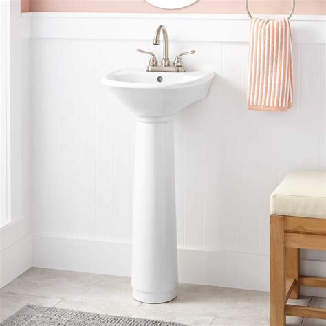 Give your bathroom a unique, modern look with one of our vessel sinks. Farnham Porcelain Mini Pedestal Sink - Pedestal Sinks - Bathroom Sinks - Bathroom