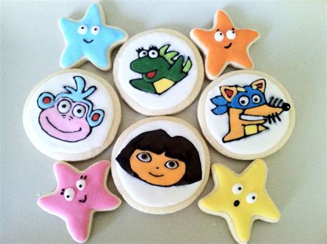 Dora Explorer Sugar Cookie Dora Theme Birthday Party Cookies 3100