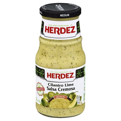 herdez medium cilantro lime salsa cremosa shop salsa and dip at h e b