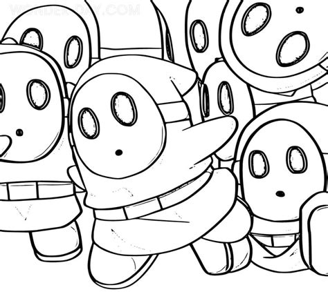 Printable Shy Guy Mario Coloring Page Free Printable Coloring Pages