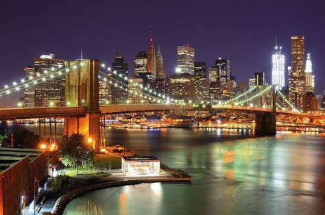 Free Download Brooklyn Bridge New York City Night Skyline Wallpaper