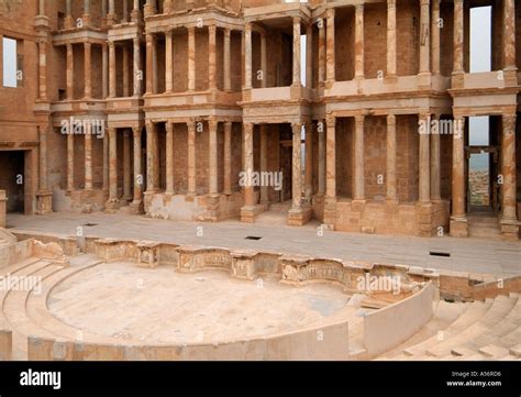 Theatre Sabratha Roman Ruins Libya Stock Photo Alamy
