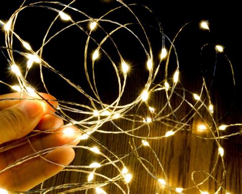 10m 33ft Micro 100 Leds Silver Copper Wire Led String Light Fairy