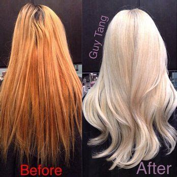 Many clients have darker hair. From Orange Brassy Hair to Pearly White Blonde | Yelp ...