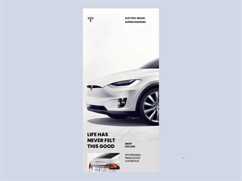 Tesla Print Advertisement By Oksana Danylchenko On Dribbble