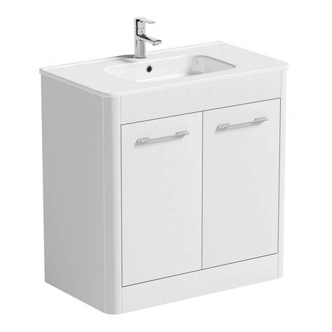 Our luxury bathroom vanity units are perfect for adding extra storage and a high end look to your bathroom. Sky White Floor Mounted 800 Unit & Basin - Victoria Plumb ...