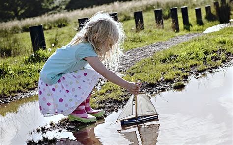 kids, Children, Childhood, Boat, Games, Lakes, Grass ...