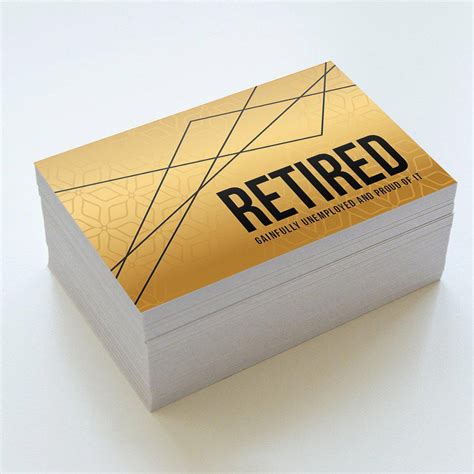 Funny Retirement Business Cards Retired Business Cards For Men Women