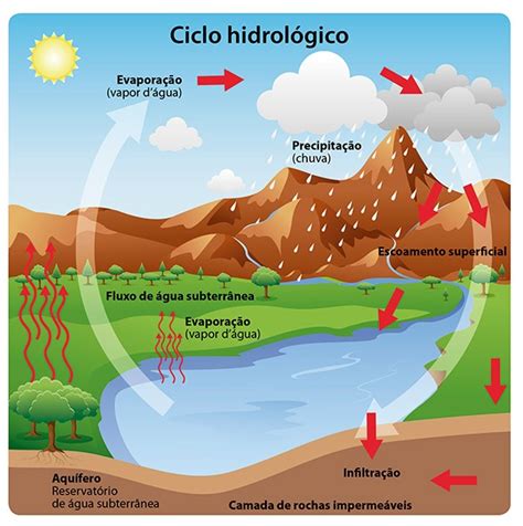 Ciclo Hidrologico Del Agua Esquema