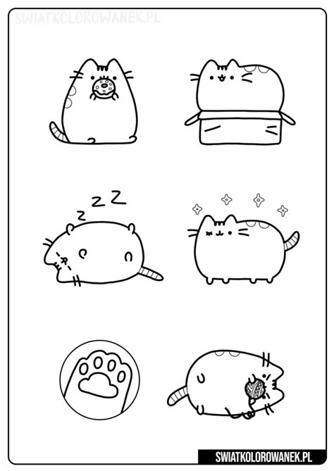 Pusheen Unicorn Drinks Bubble Tea Coloring Pages Free