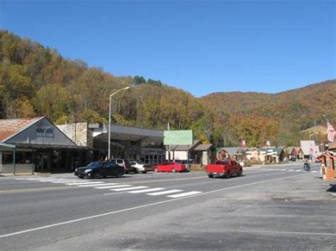 Shot Of The Town Picture Of Cherokee North Carolina Mountains