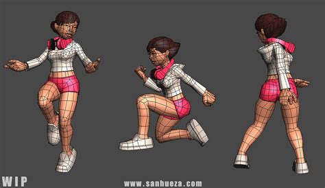 Dancing Game Character Wireframe By Theartofsanhueza On Deviantart