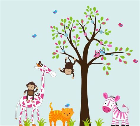 Removable Wall Decals Reusable Wall Stickers Safari And Etsy Animal