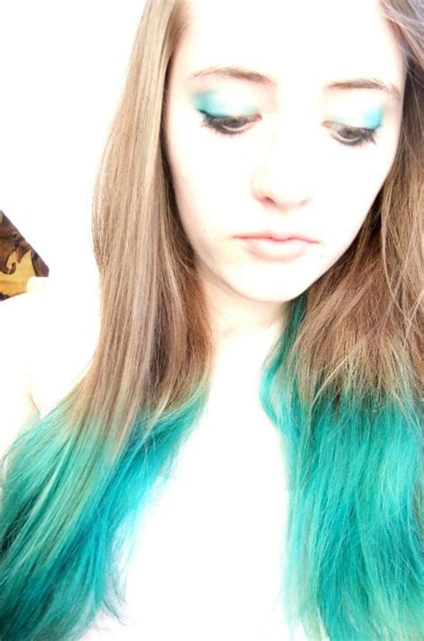 Living In Rielistic World Lemermaid Turquoise Dip Dye