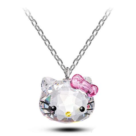 Swarovski Hello Kitty Crystal Pendant Necklace 1100031 Jewelry Jomashop