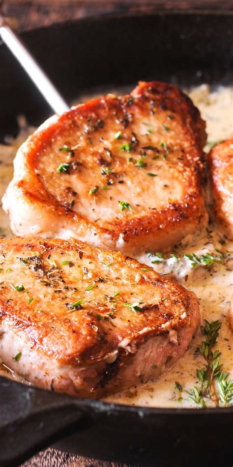 Pork Chops In Creamy White Wine Sauce Are Easy To Prepare And Ready In