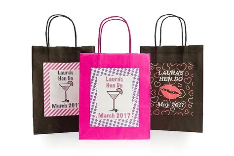 Personalised Hen Party Bags Pack Of 10 Uk Handmade