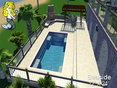 Seaside Rectangle Fiberglass Swimming Pools Tallman Pools