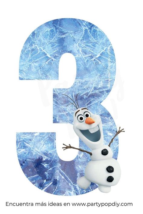 Números Decorativos Frozen Cumpleaños Frozen Disney Arte Feliz