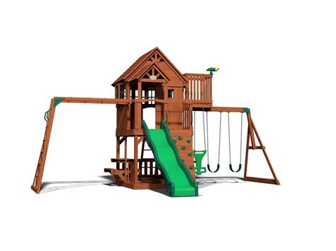 Skyfort Ii Wooden Swing Set And Outdoor Playset Backyard Discovery