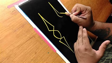 How To Pinstripe Simple Pinstriping Design 1 Youtube